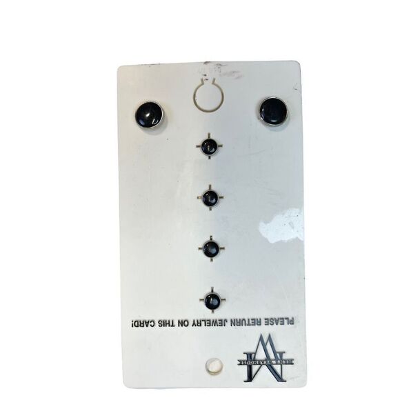 Men's Wearhouse Mens Magnetic Clip-On Non-Pierced Earrings Lot of 2 Jewelry VTG - Picture 4 of 5